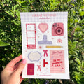 A5 Stickervel met allemaal journal essentials, perfect voor journalen