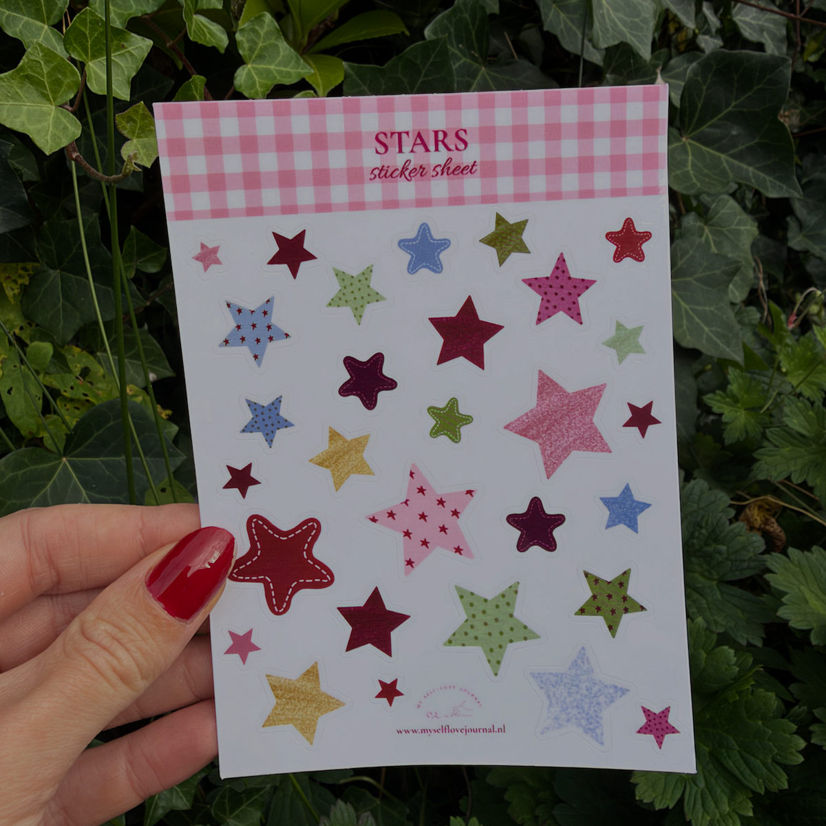 A6 Stickervel met sterretjes