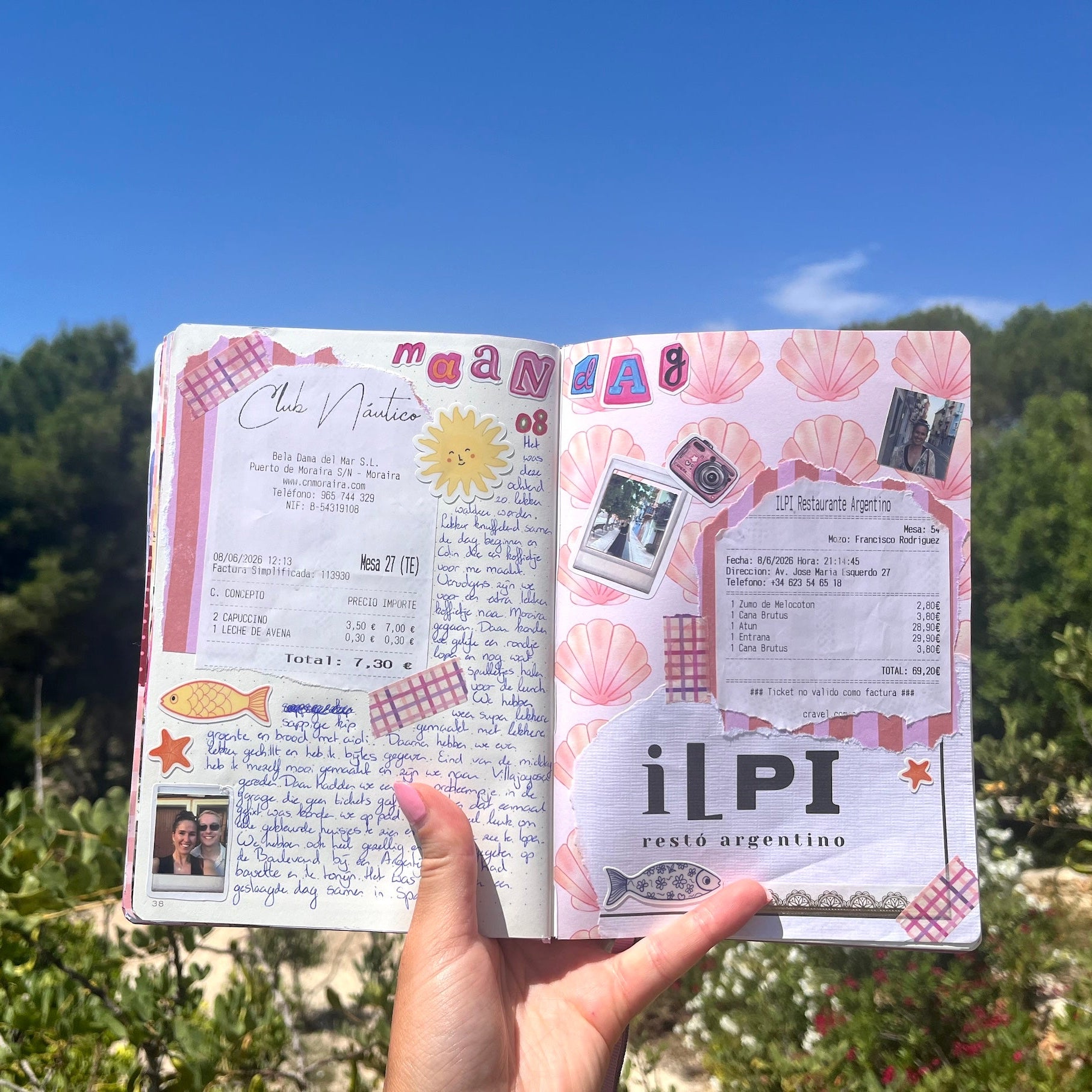 Journal papier met schelpen en stickers uit de sea lover collectie