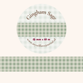 Washi tape in gingham sage patroon