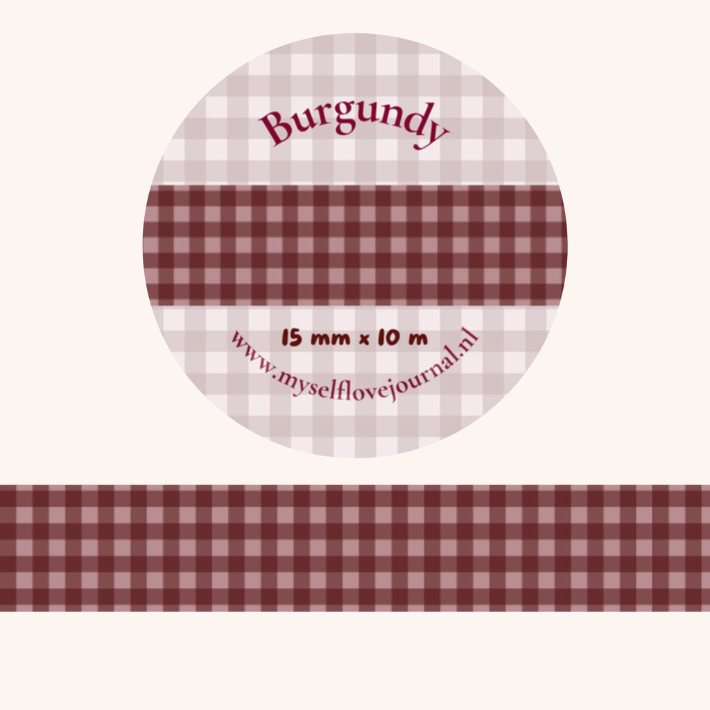 Washi tape Burgundy Gingham