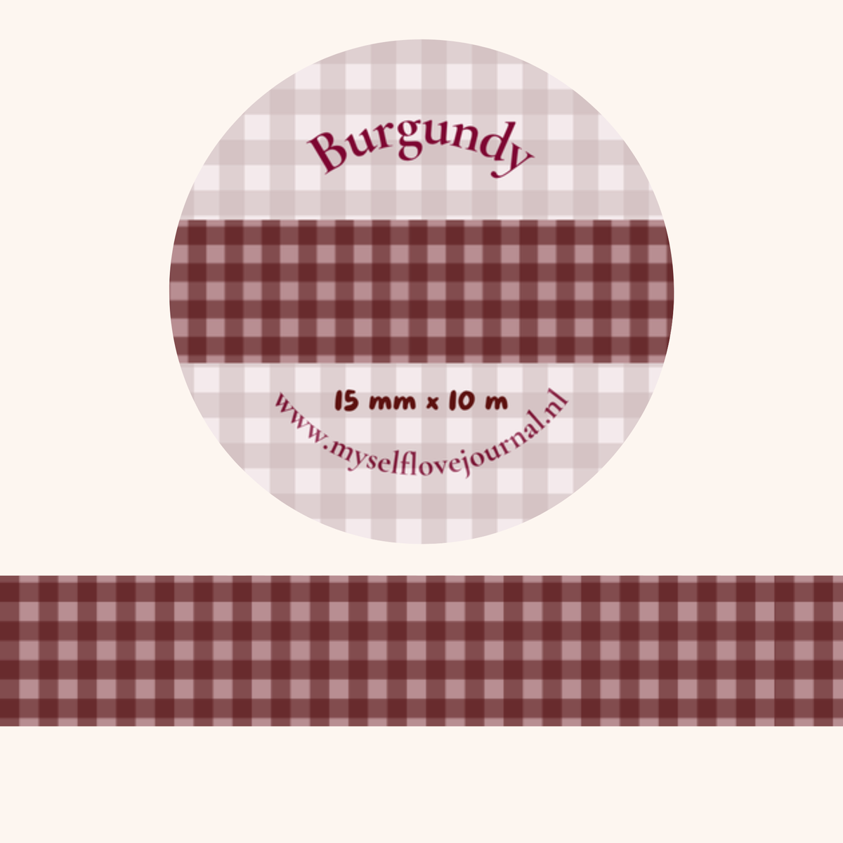 Washi tape Burgundy Gingham