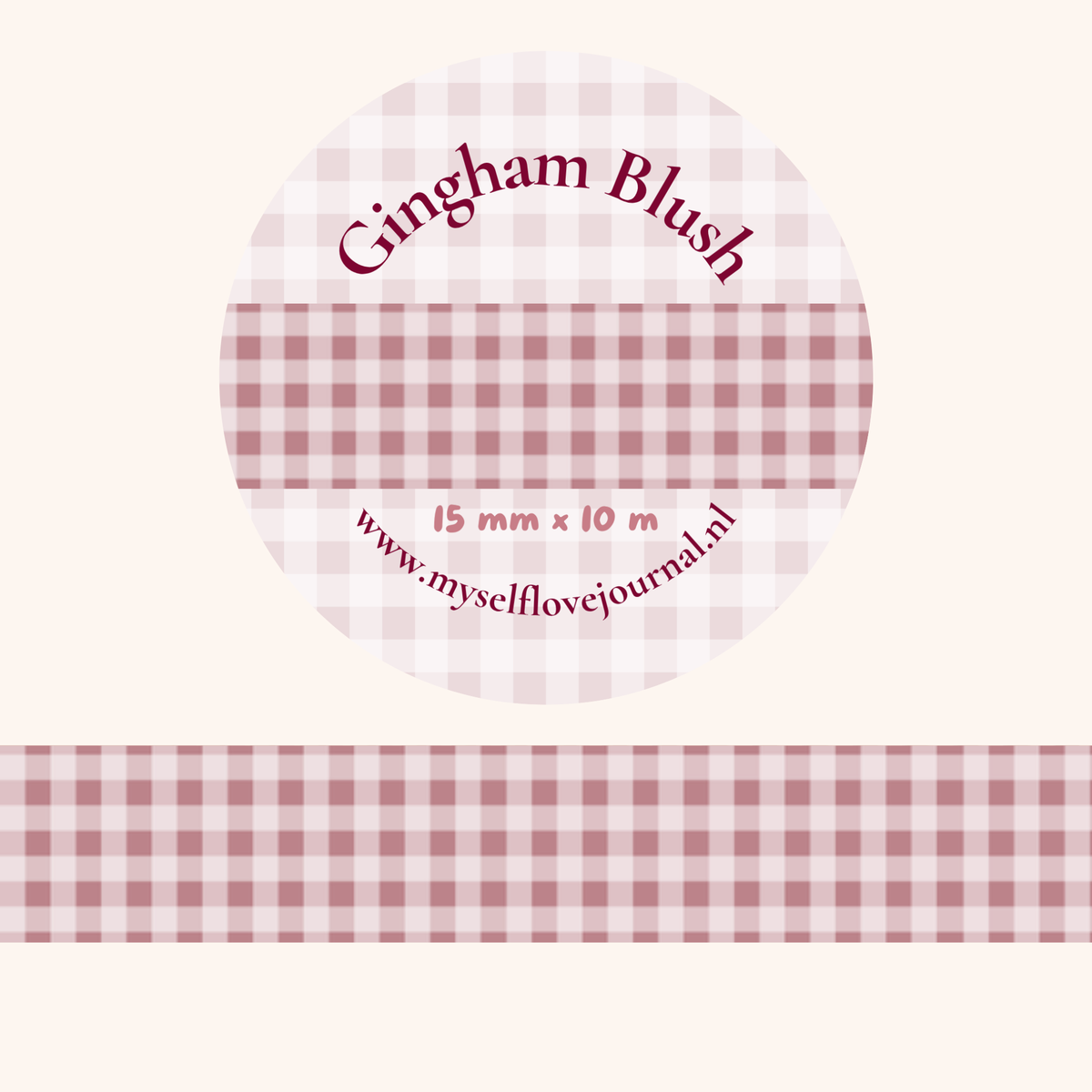 Washi tape Gingham Blush