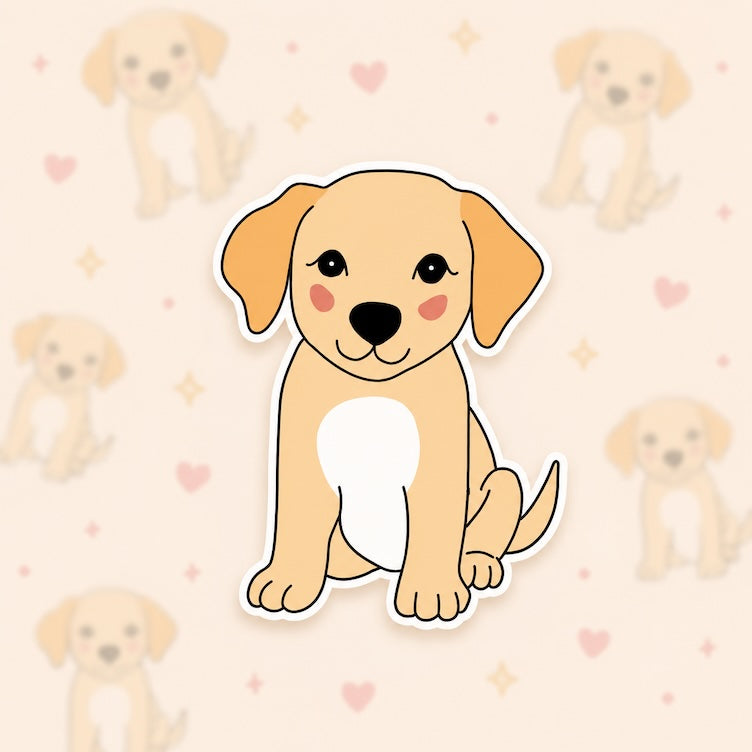 Sticker van een schattige hond